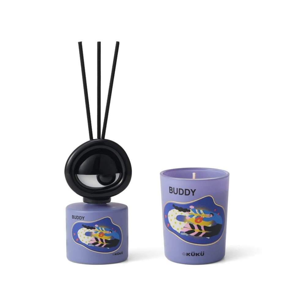 🆕️ WEKÜKÜ BIG EYE Scented Candle & Fragrance Diffuser - Buddy(Cassis)